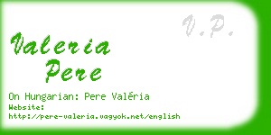 valeria pere business card