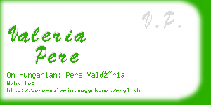 valeria pere business card